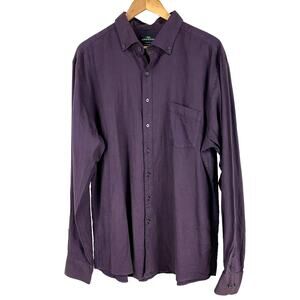 Rodd & Gunn NWT Sports Fit Albini Fabrics Purple Men's Button Up Dress Shirt 2XL